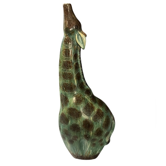 Vintage Giraffe Pottery Vase – Unique Mid-Century Modern Décor - Picture 3 of 10